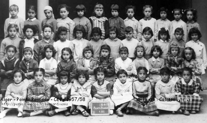 Cours élémentaire 1ère année, 1957-58, 