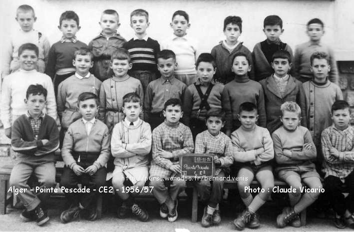 Cours élémentaire deuxième année, 1956-1957, institutrice : Mme Ruty 