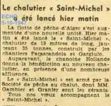 Un nouveau chalutier " le Saint Michel"