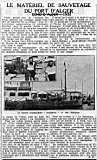 le materiel de sauvetage du port d'alger