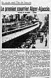 Le premier courrier Alger-Ajaccio....1938