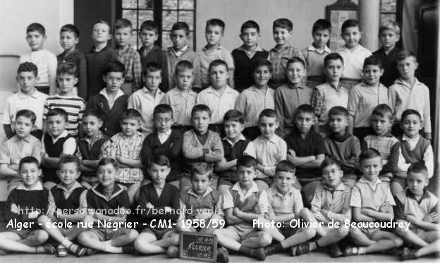 École de la rue Négrier,CM1, 1958-1959 
