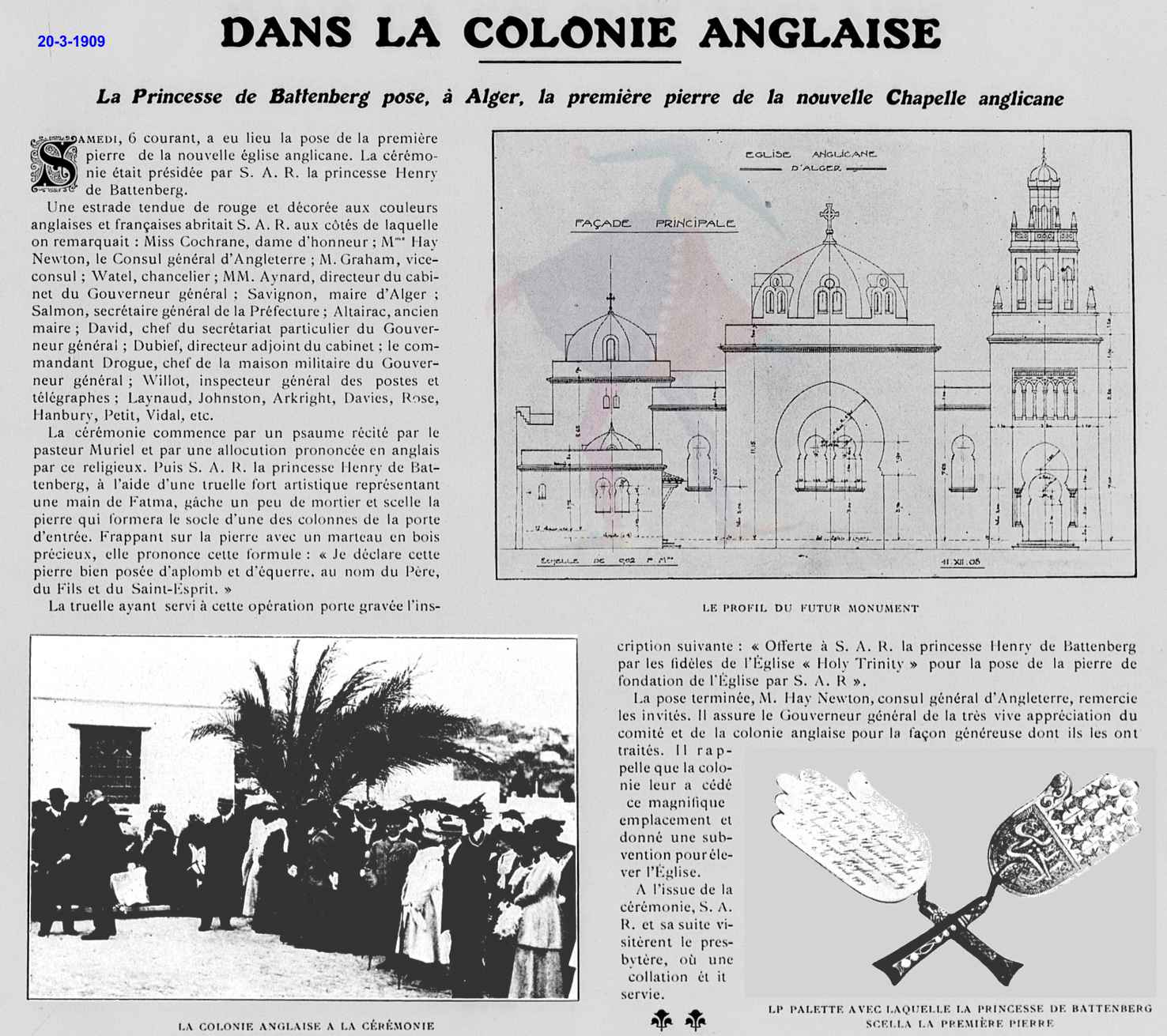 La Princesse de Battenberg pose à Alger