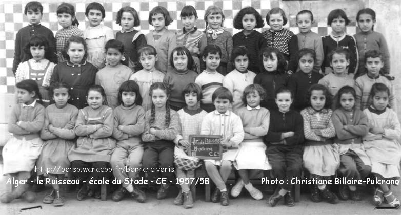 cours élémentaire, 1957-1958