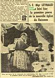 S. E. Mgr LEYNAUD a béni hier la première pierre