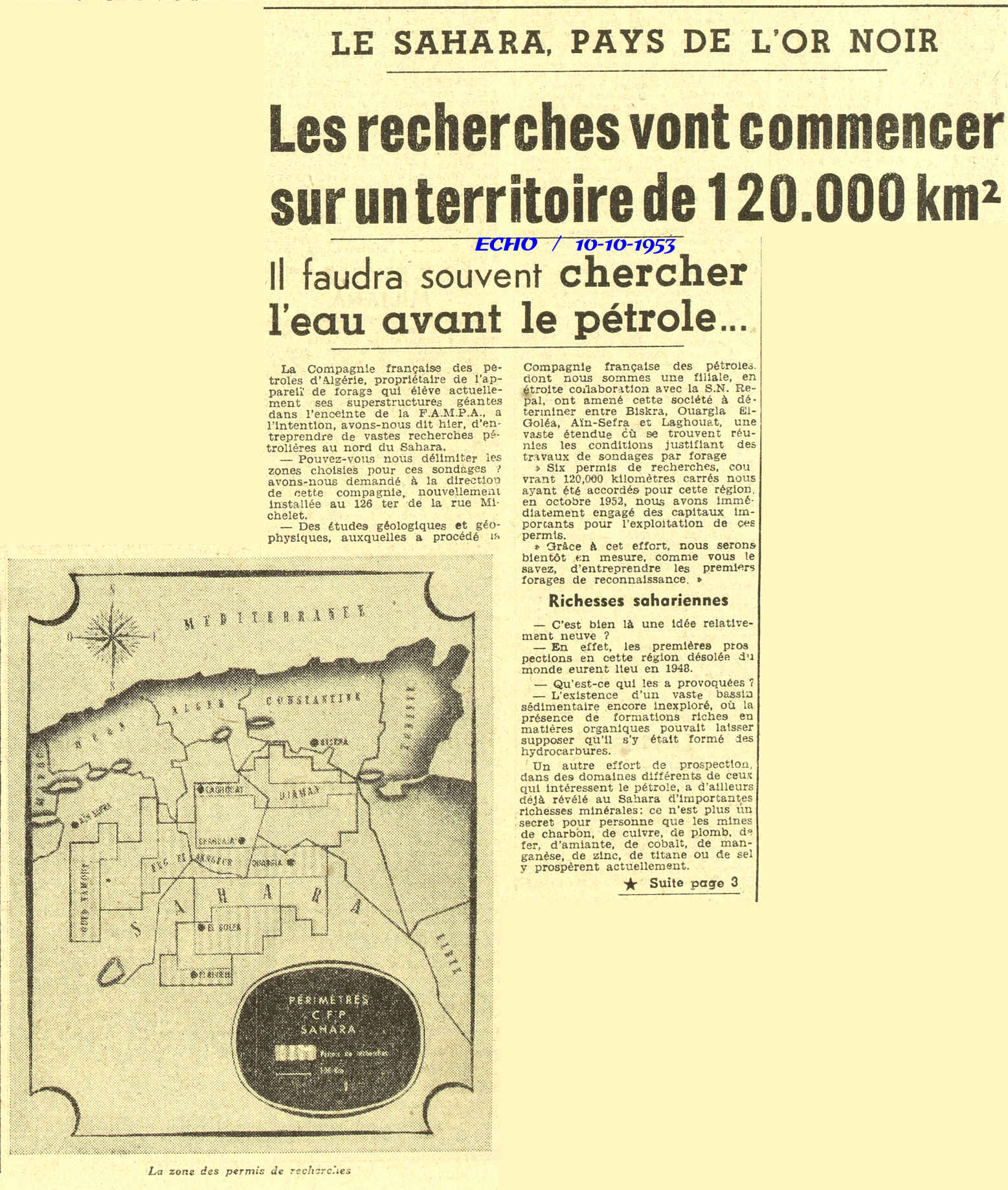 LE SAHARA, PAYS DE L'OR NOIR