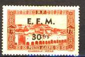 Inscription E.F.M. sur le paysage de Ghardaïa
