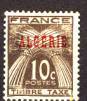 Timbre de France avec surcharge ALGERIE