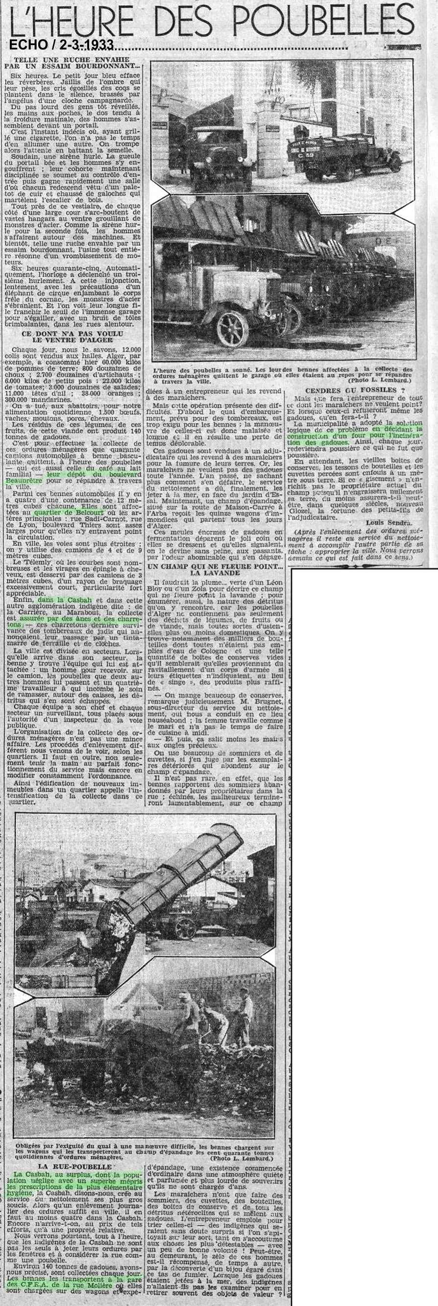 L'heure des poubelles
