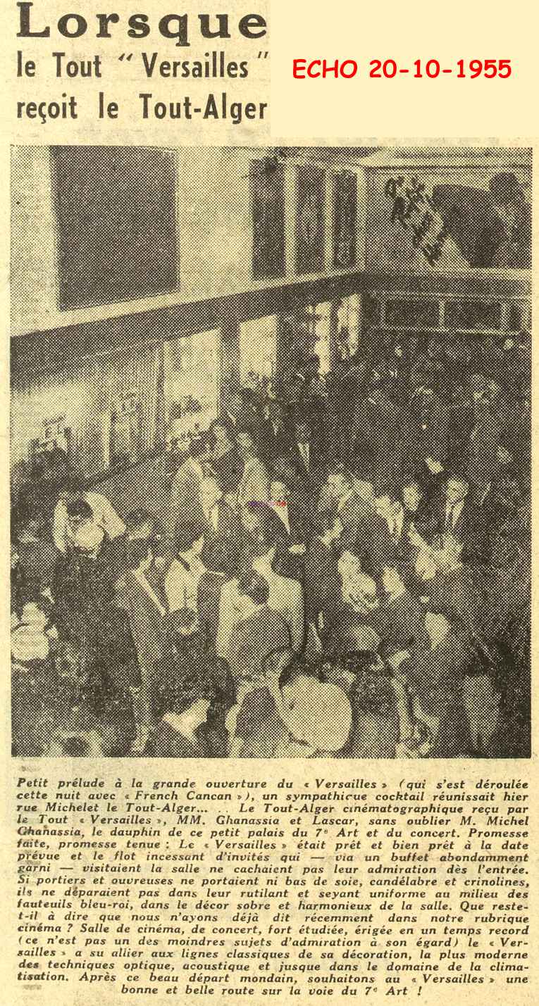 LE "VERSAILLES" sera inaugur&eacute; le 19 octobre 