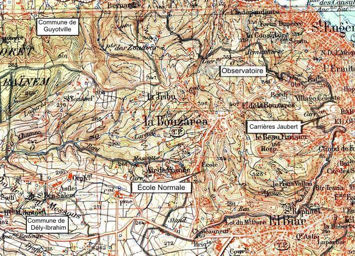 Le territoire communal de Bouzarea (la Bouzaréah)
